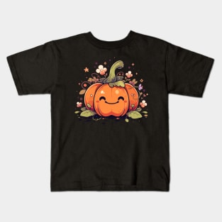 Kawaii Pumpkin Anime Cottagecore Men Kids Women Halloween Kids T-Shirt